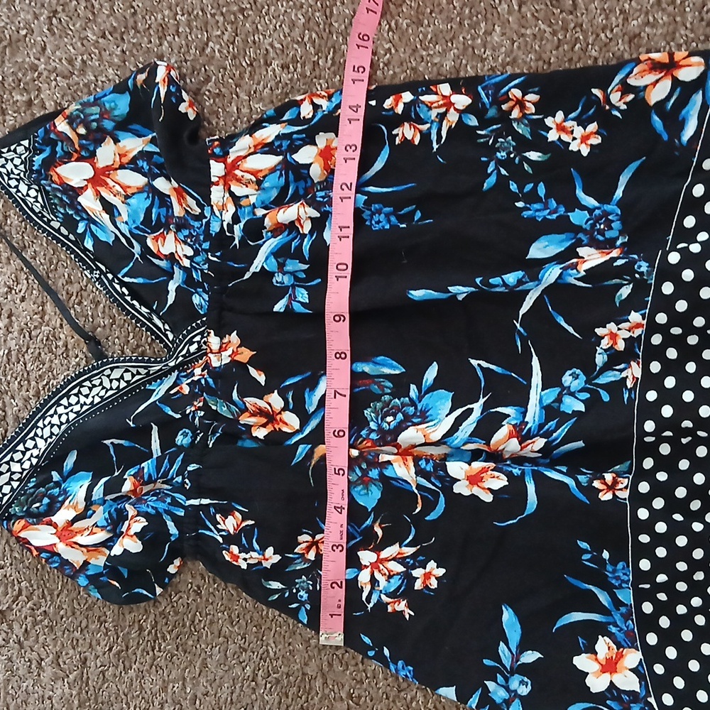 Jealous Tomato blue floral print high low maxi dress size small - Picture 14 of 15